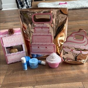 Bath and Body Happy Birthday Party Supplies Set - Pink and Gold NWT